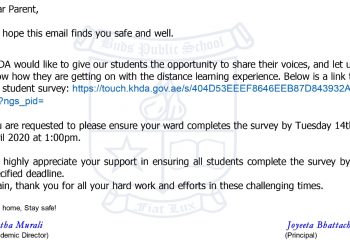 Distance learning survey students’ voice