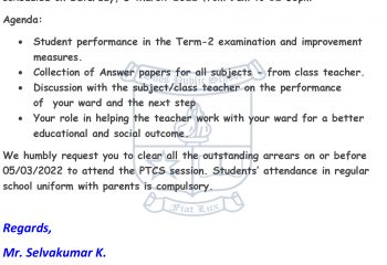 PTCS for Grades 9 & 11